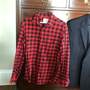 Men’s Red and Black Flannel